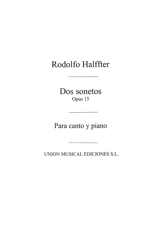 Rodolfo Halffter: Dos Sonetos Op.15 (Voice/Piano)